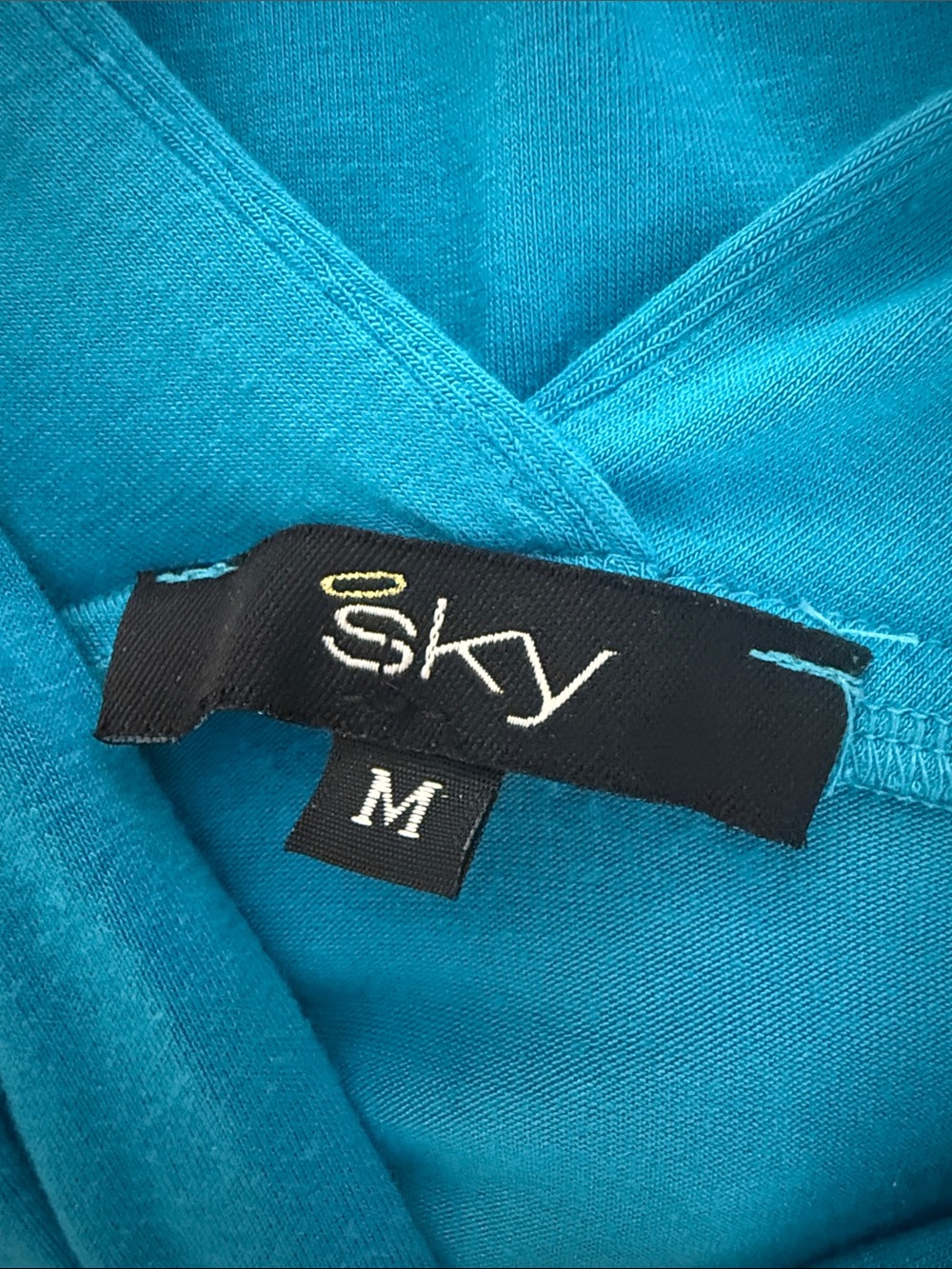 Sky Teal Halter-Back Short Dress - Picture 4 of 4